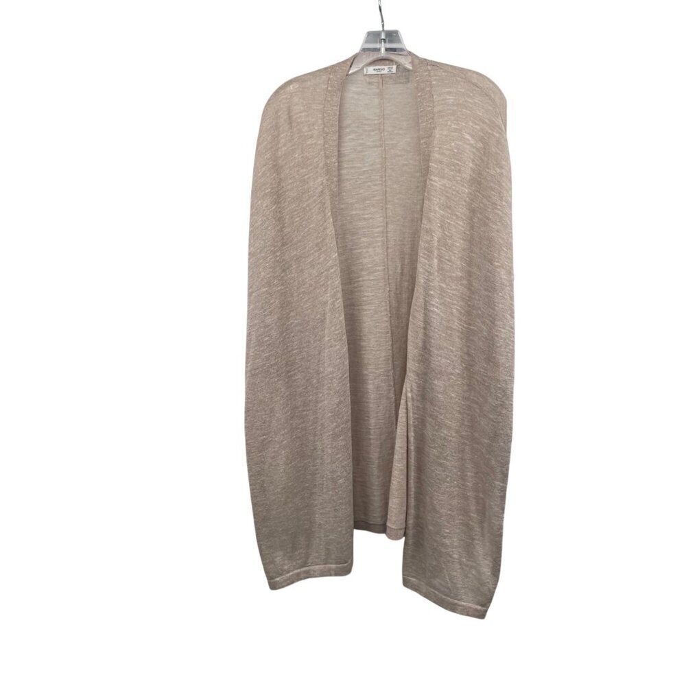 Mango Womens Kimono Cardigan Open Front Lightweight Tan OS